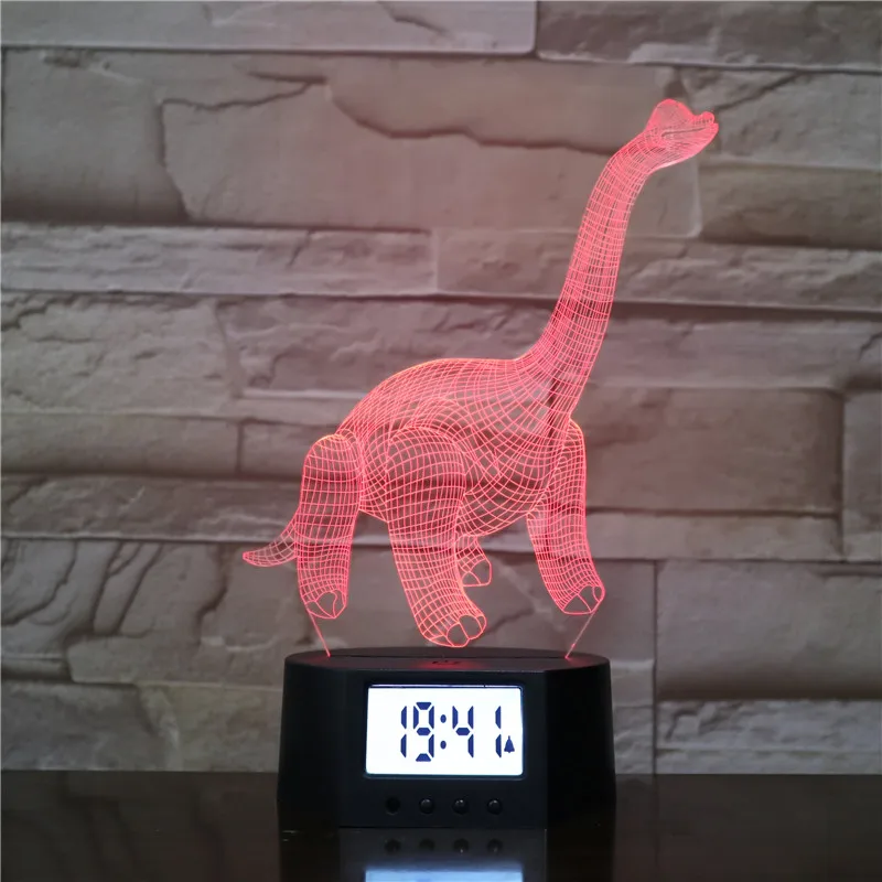 dinosaur hot selling led night light  small time clock base 3d lamp