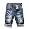 Women Clothes Vendor Personality pattern embroidery logo short jeans for men