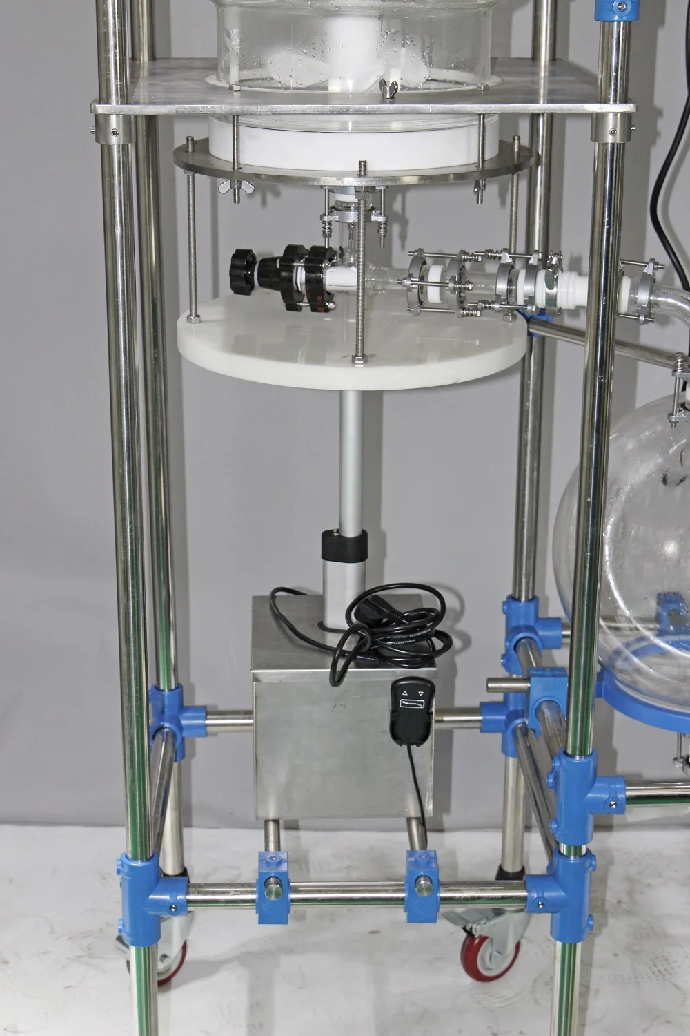 100l 定制夹套玻璃超声波结晶反应器,带加热器和冷却器和真空泵