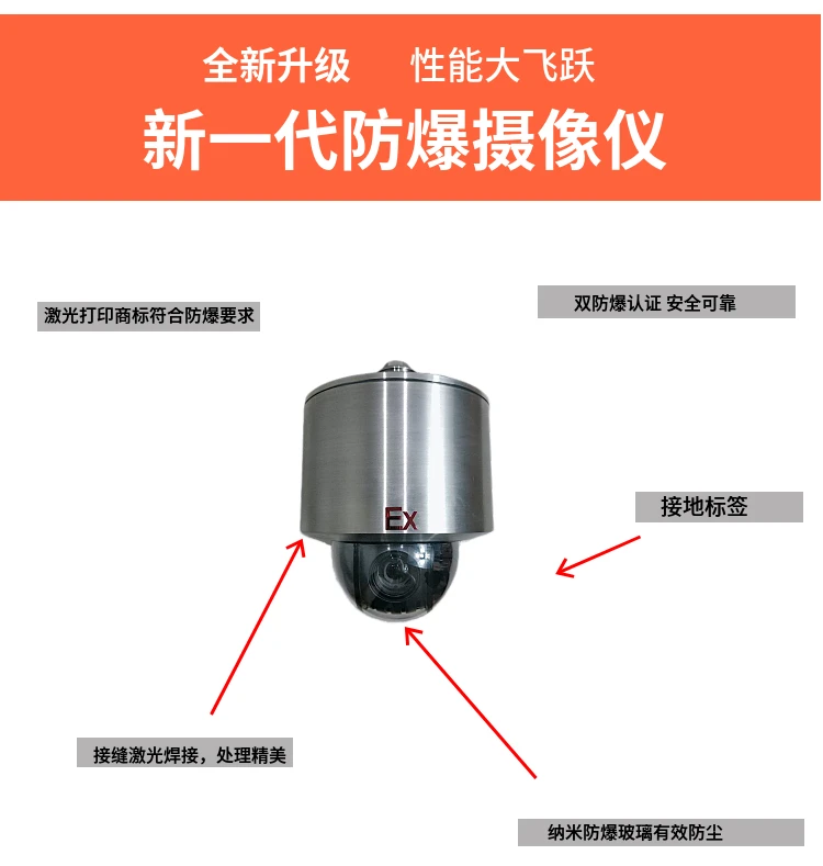 Explosion-proof ball machine Explosion-proof spherical camera The night vision Explosion-proof hemisphere camera