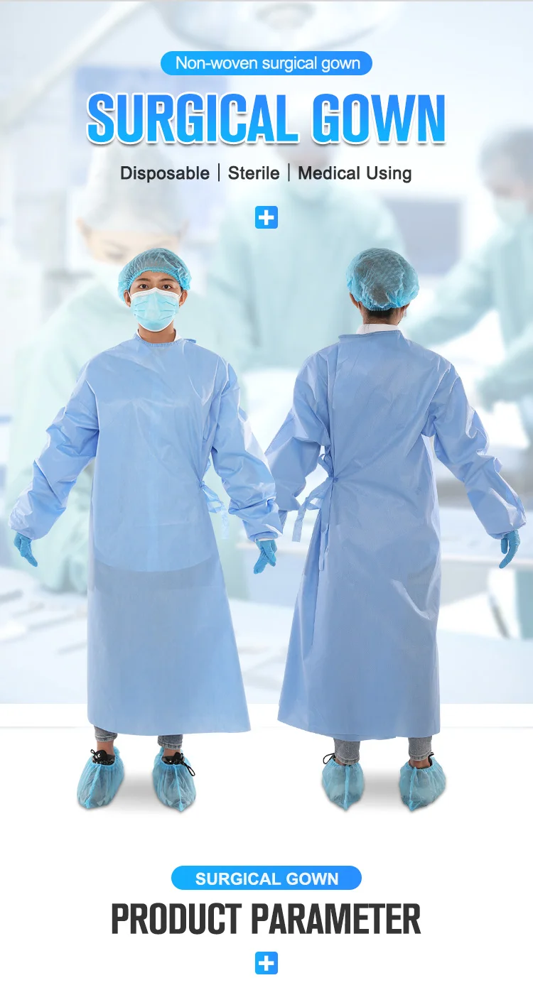 510k Protective Waterproof Surgical Isolation Gowns Level 1 2 3 Pp Pe