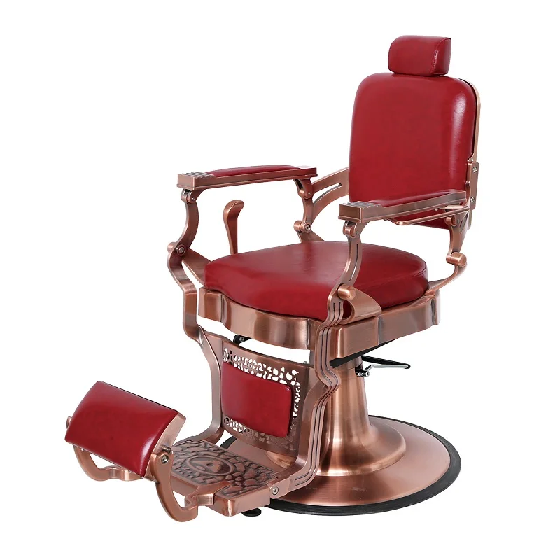 Antique Barber Chair With Footrest Men's Hairdressing Styling Chairs