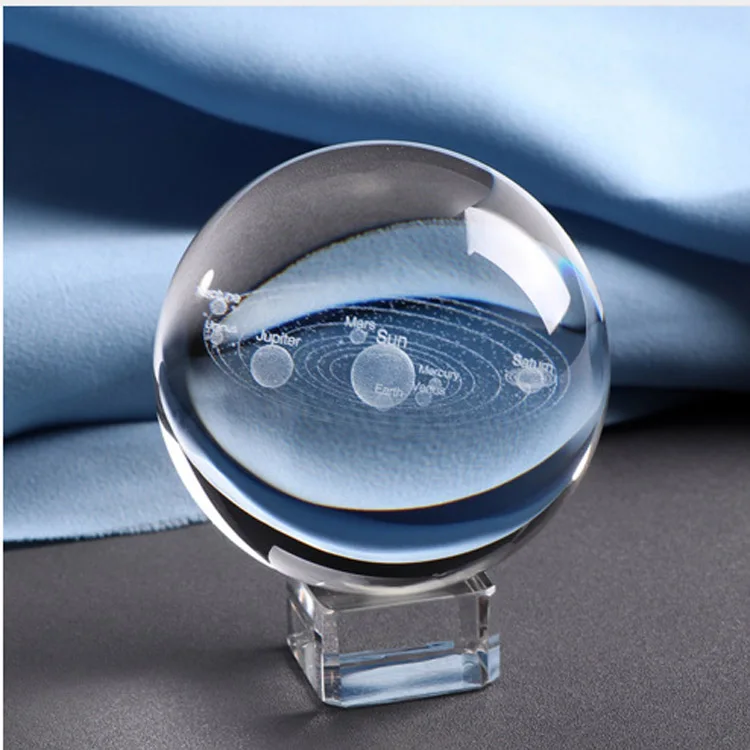 product 3d laser engraved milky way galaxy crystal ball for sale-35