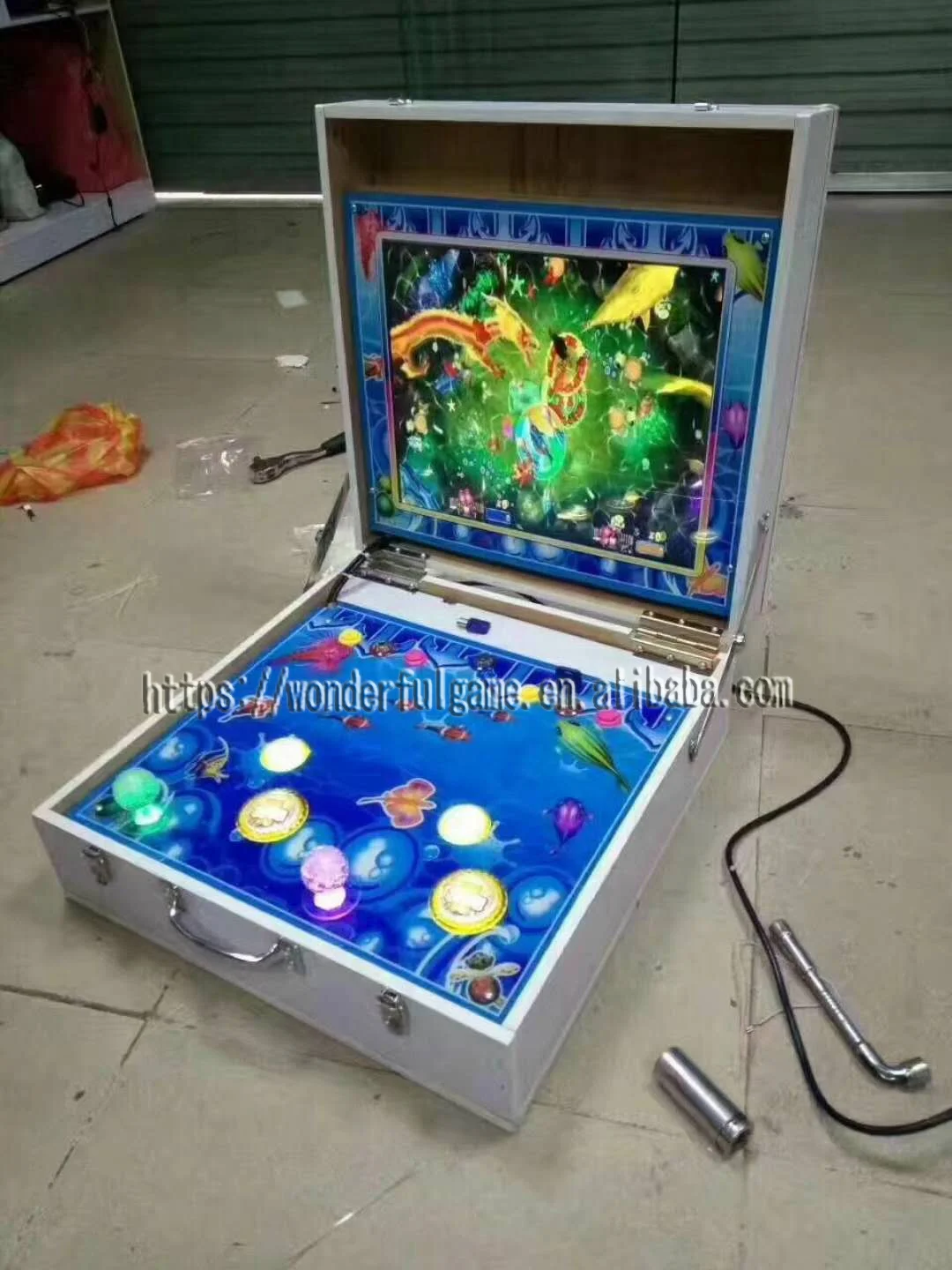 Mini Amusement Fish Game Shooting Fish Game 1or 2 Person Portable Fish