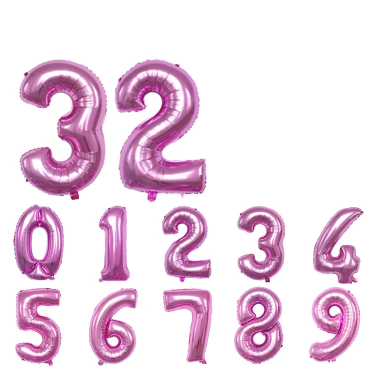 number foil balloon