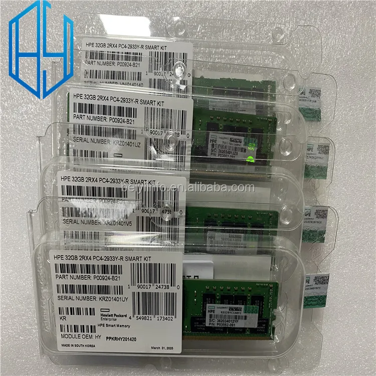 Original New Retail Hpe P06035 b21 64gb 2rx4 Pc4 3200aa r Smart Kit Ram 