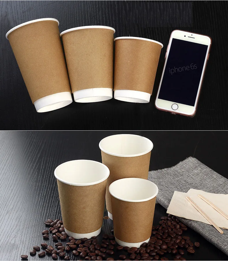 8 Oz 12oz 16oz Pla Coated Paper Cup Coffee Disposable Paper Cup Printer
