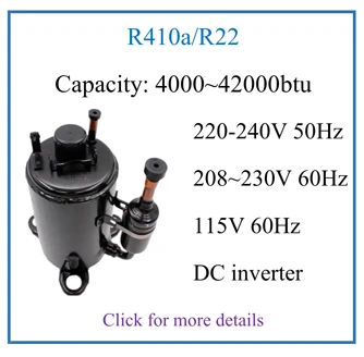 Chine CE RoHS Compresseur QXR 41E 3hp pour climatiseur split Fabricants