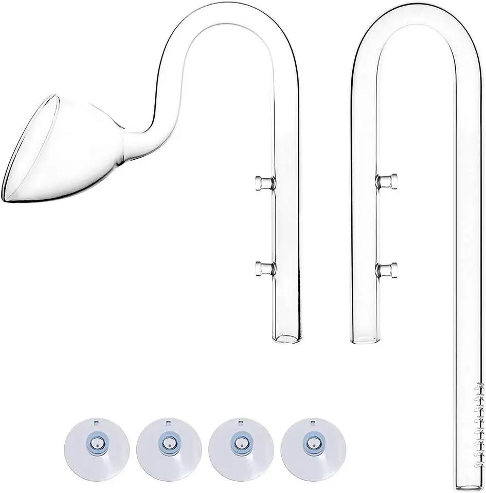 Eco-friendly Ada Style Lily Glass Pipe for Aquarium Plants