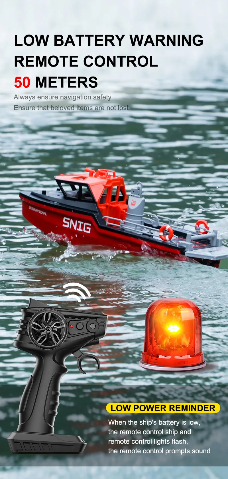 1:32 RC Boats Brushless XT694 Model Realistic Rescue Tugboat  Remote Control Patrol Ship Electric Hobby Grade Kid Toys for Adult
