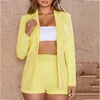 KFD8351 2019 Hot Girls 2 Piece Suit Sweet Blazer and Shorts Set with Belt