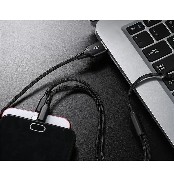 Durable nylon quick charge usb c micro cable for samsung and iphone - ANKUX.COM