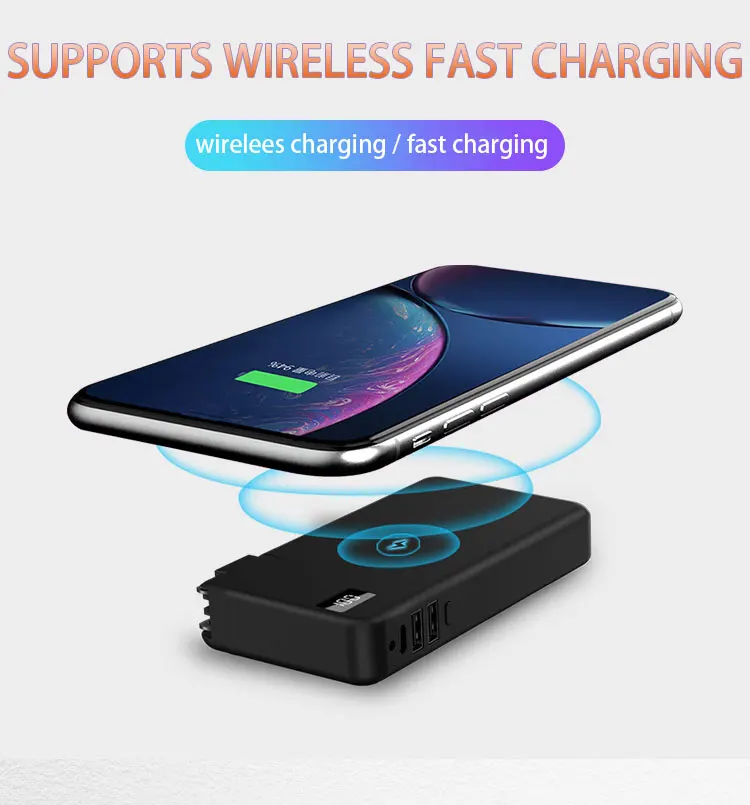 Power Bank 10000mAh Wireless Charger fast Charge power bank USB for iphone X For samsung S8 5V/2.1A Portable - ANKUX.COM