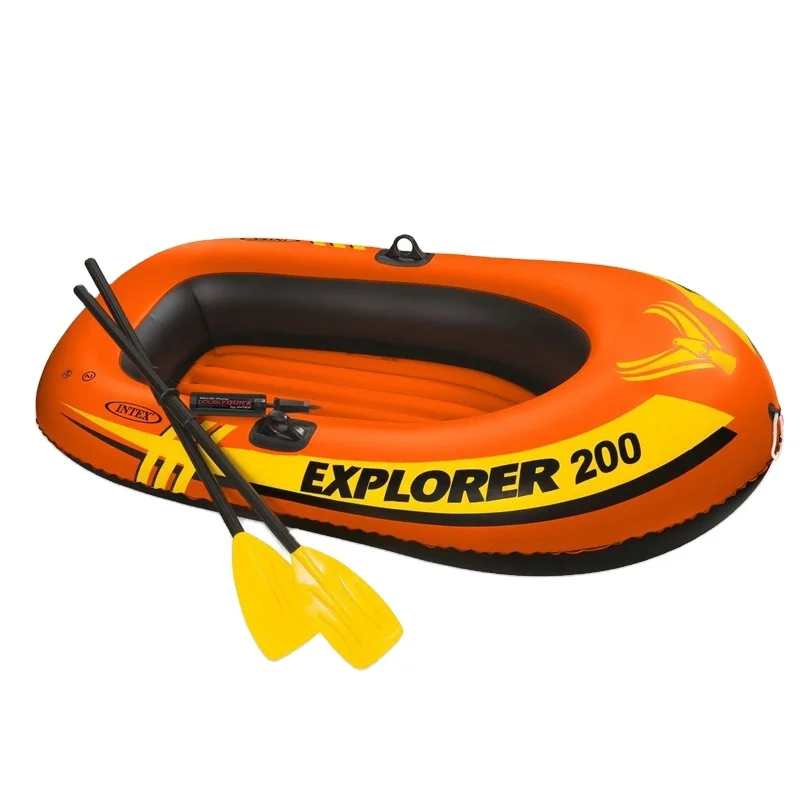 INTEX 58331 Portable Folding Inflatable Boat Set for Lakes