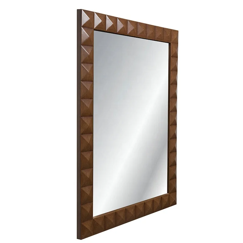 Top sale Mirror for Bathroom long rectangle bedroom wall mirror brown big mirror luxury for hotel