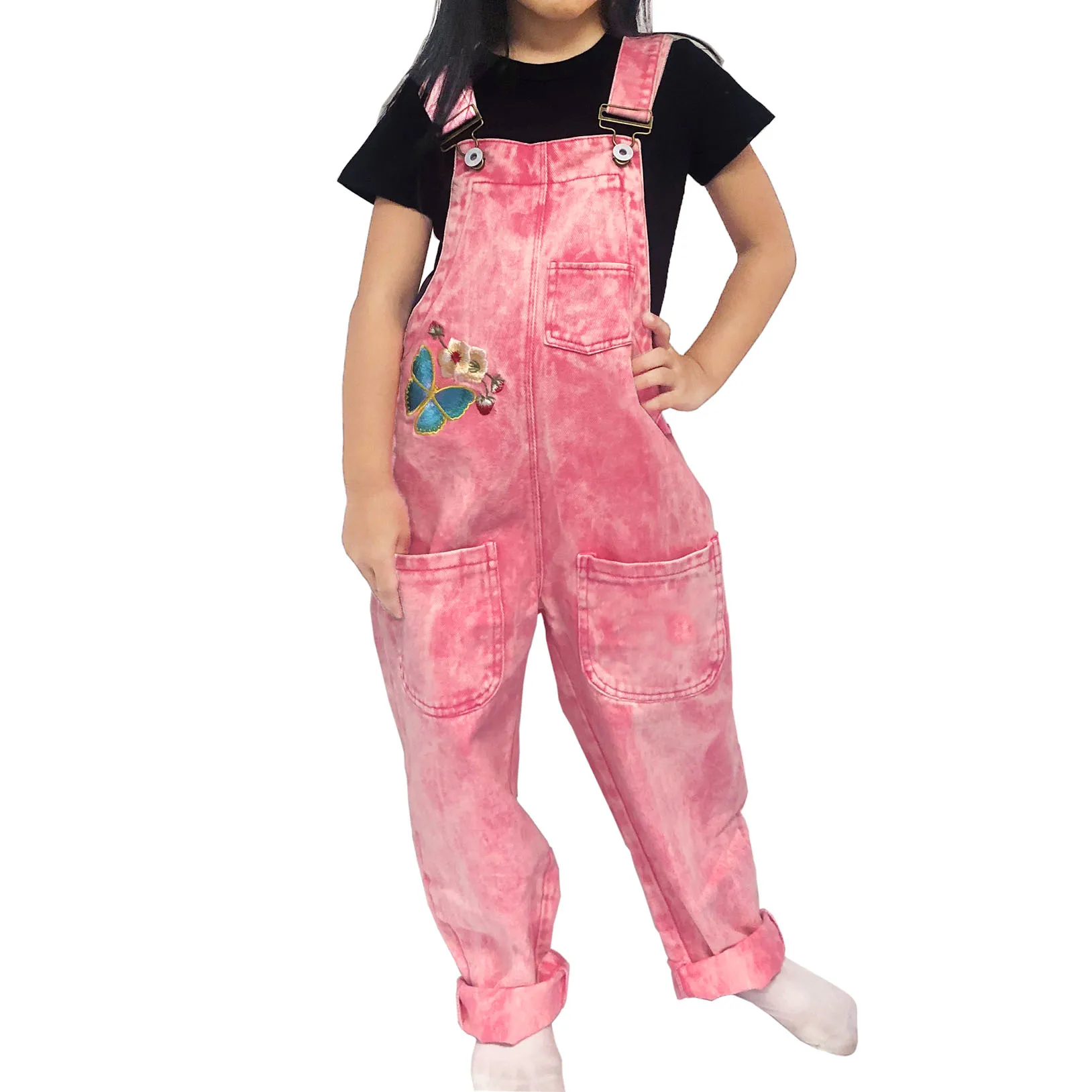 Baby Girl Denim Overalls Child Jean Pants Infant Jumpsuit Children's
