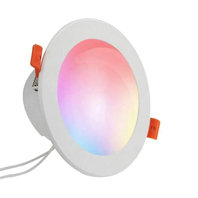 4 Inch Round RGB Recessed Ceiling Color Changing APP Control WIFI LED Bulb Smart Downlight Alexa Voice Control Downlight