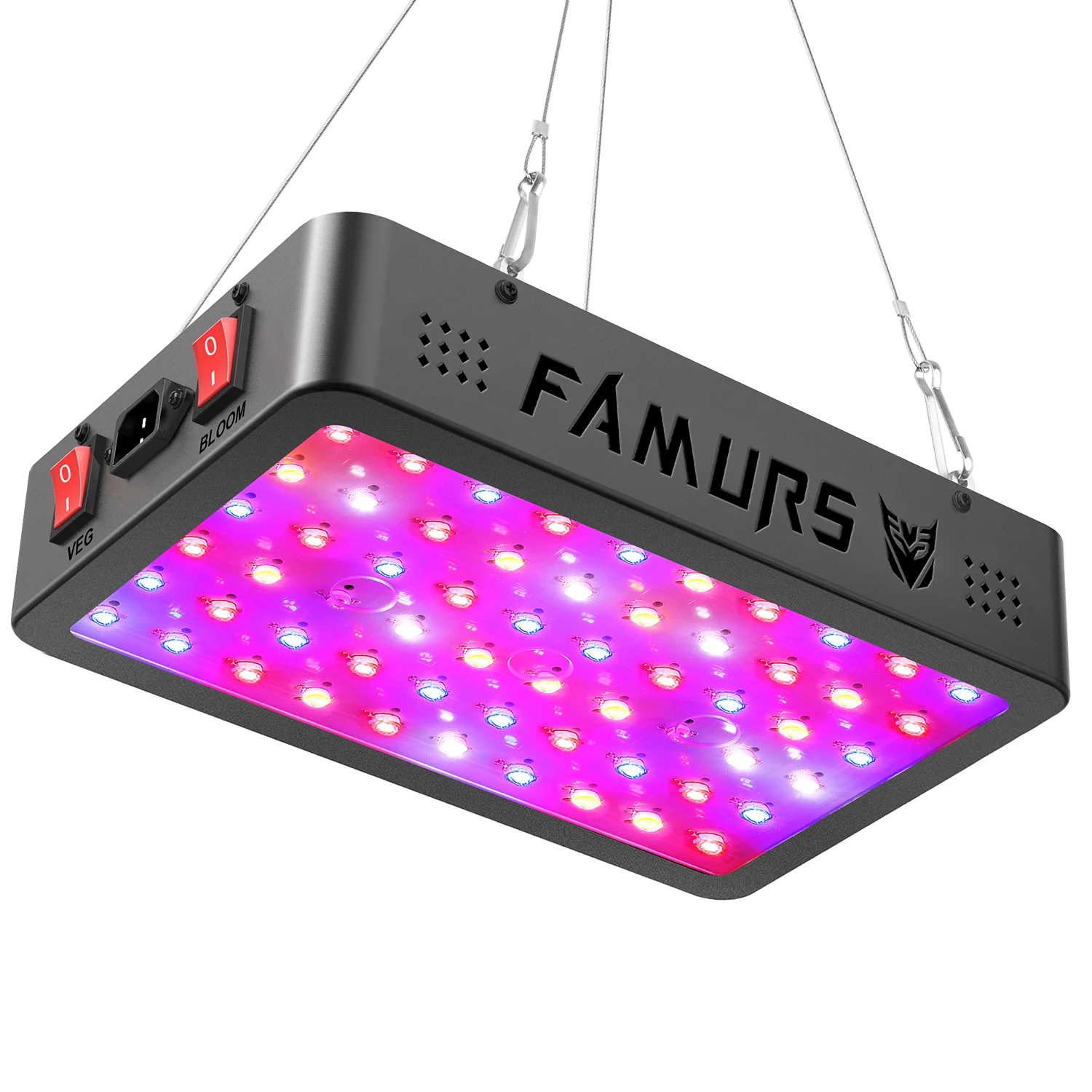 US Warehouse Tariffs Free FAMURS 600W VEG BLOOM IR&UV LED Grow Light Full Spectrum for Greenhouse Indoor Plant