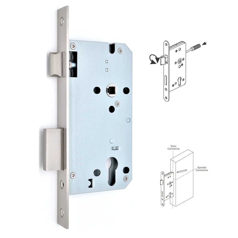 
6085 mortise lock body / 60mm euro cylinder lock 