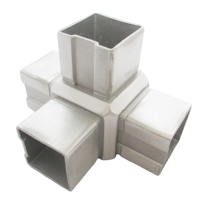 4 Way Square Tube Connector Of Stainless Steel 304 For Handrail