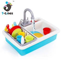 Kitchen pretend play set toys high simulation with spray light and sound.jpg