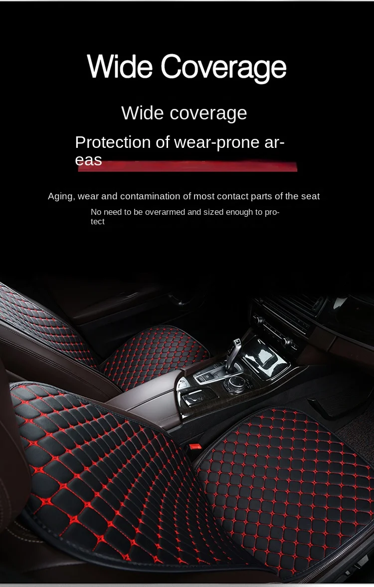 Cross-Border Amazon Leather Embroidered Non-Slip Single-Piece Seat Cushion Four Seasons Universal Tie-Free Four-piece Cushion supplier