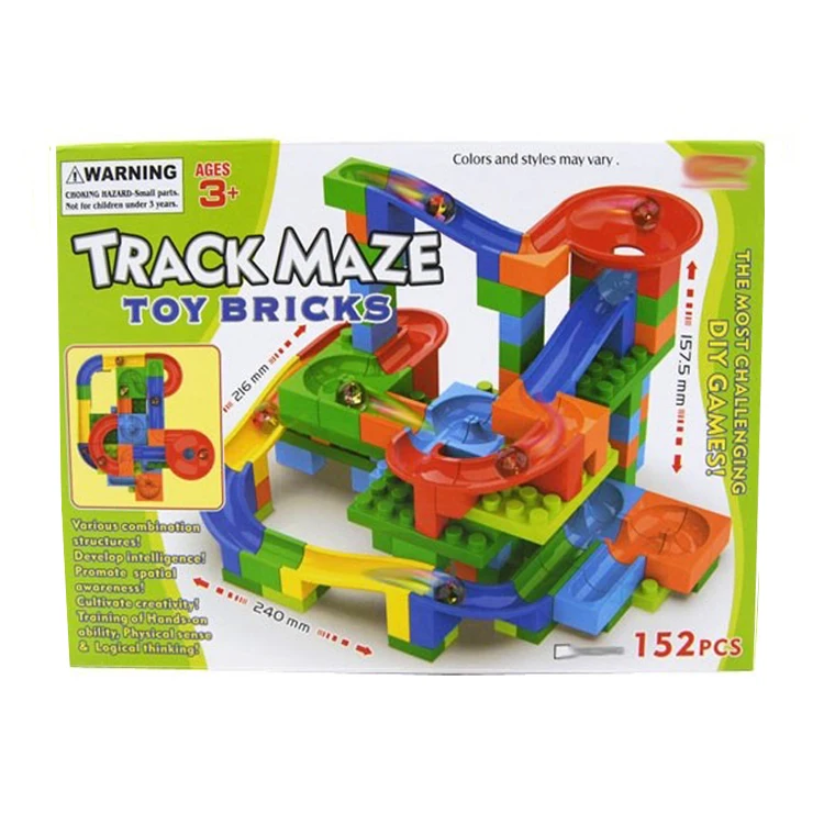 152 Pcs Marble Run Premium Set Construction Blocks Marbles Race Track