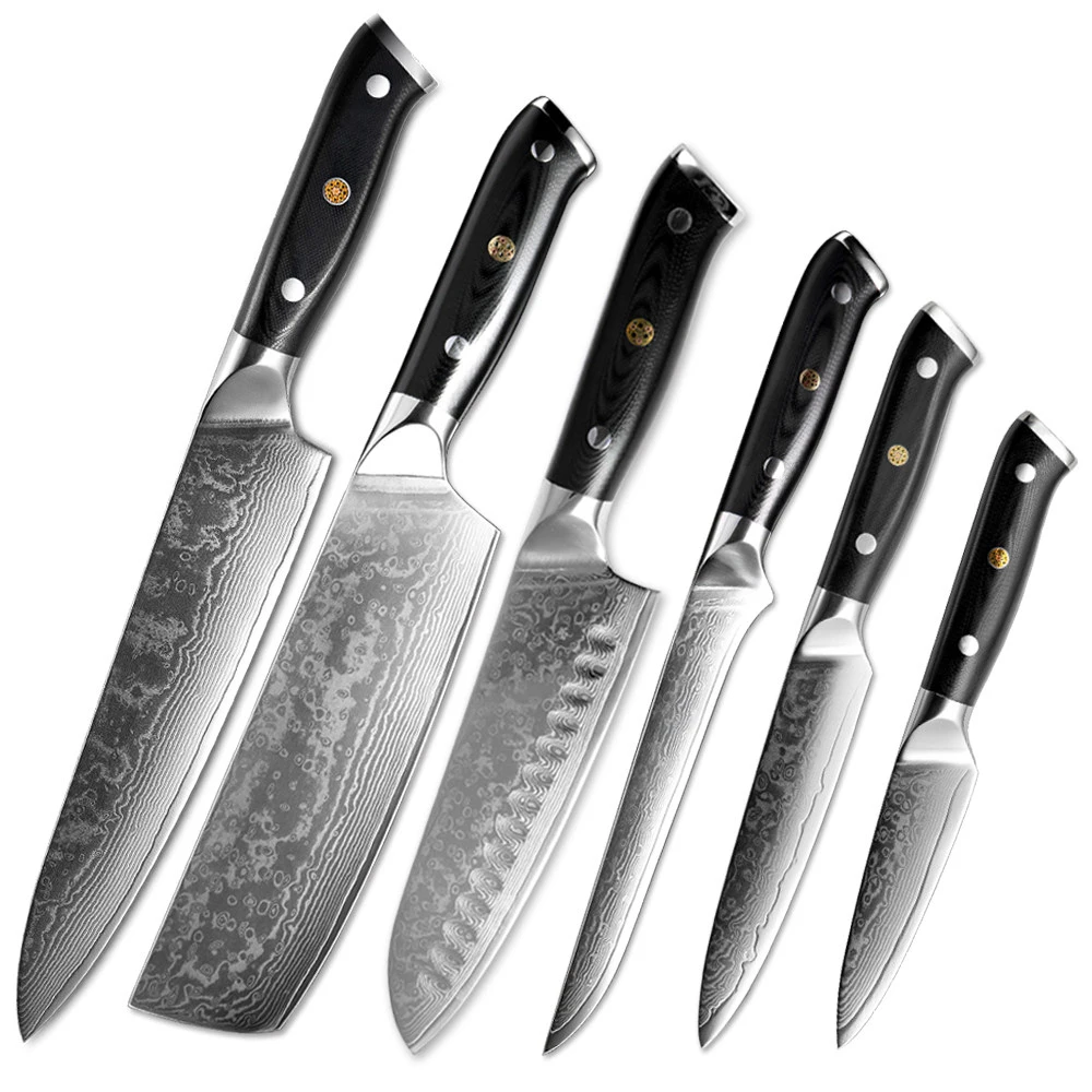 Japanese 67-layer Damascus Steel Chef Knife Set With G10 Handle ...