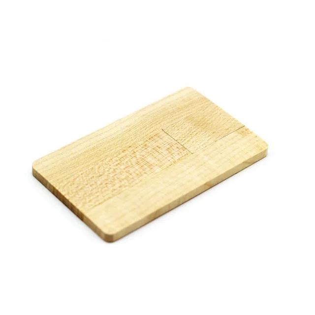 Usb Flash Pen Drive Memory Stick Wooden Credit Card Shape For Custom Logo Box Corporate Gift 2.0 8Gb 16Gb 32Gb - ANKUX.COM