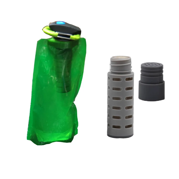 1Pc Cups Bag Folding Plastic Collapsible Outdoor Sport Portable Water Bottle TO