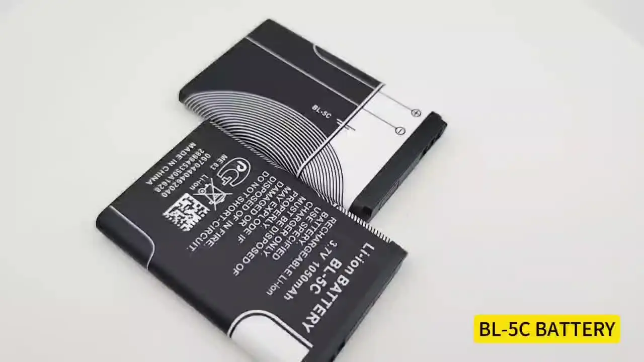 BL-5C Battery For Nokia 3220, 1100, 1110, 1200, 1208, 1280, 1600