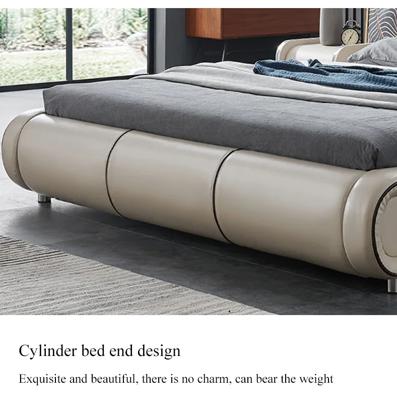 Modern Design Luxury King Size Bed Furniture Bedroom King Twin Bed European Queen Size Genuine