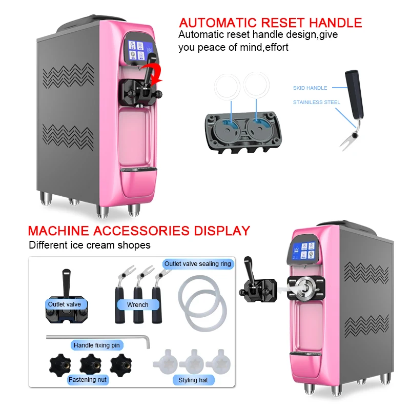 Countertop Ice Cream Machine Maker Soft Mini Ice Cream Machine For Sale