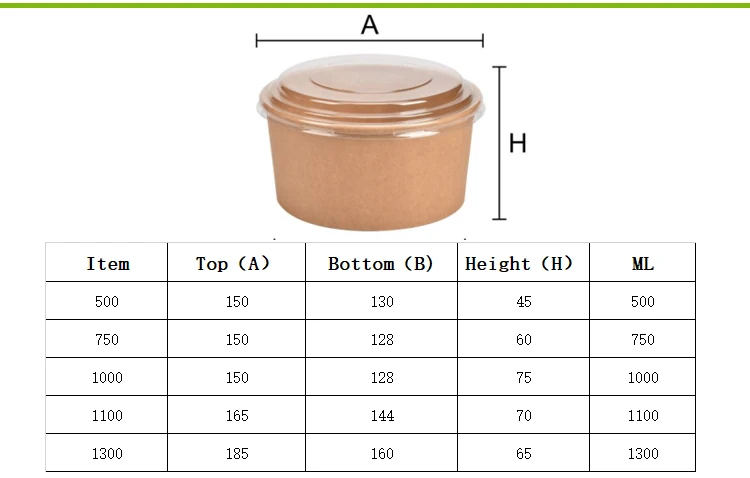 6oz Small Capacity Kraft Paper Soup Bowl With Paper Lid Good Sealing Performance