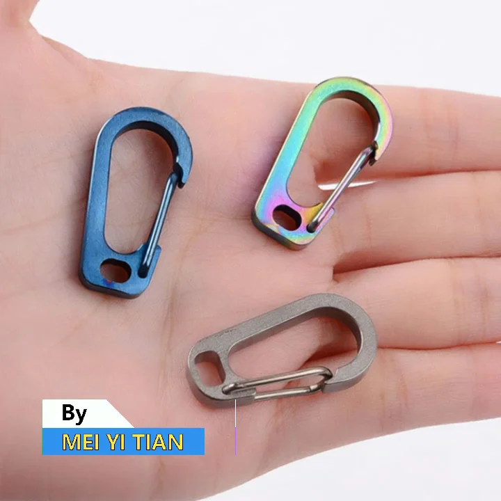 6x Backpack Carabiner Keychain Outdoor Camping Aluminum Alloy D-ring Buckle 