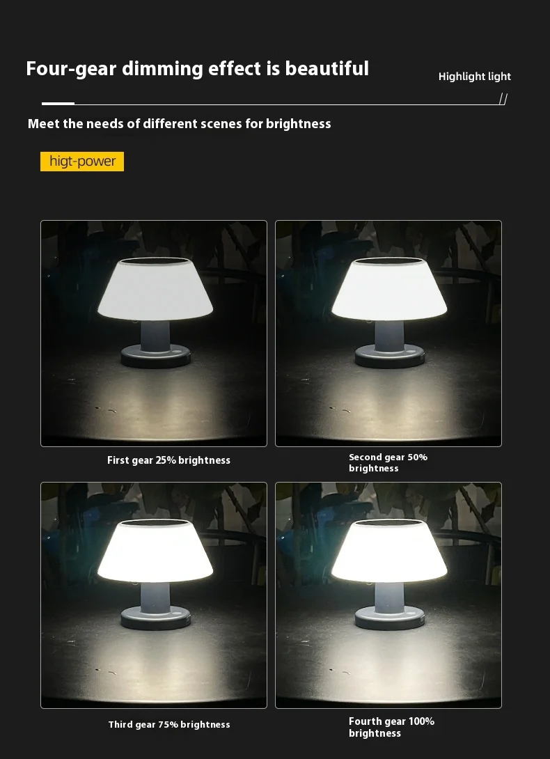 Rechargeable Outdoor Bar Table Lamp with Solar Panel Nightlight Romantic Dining Atmosphere Gift for Garden Bedside Nighttime Use