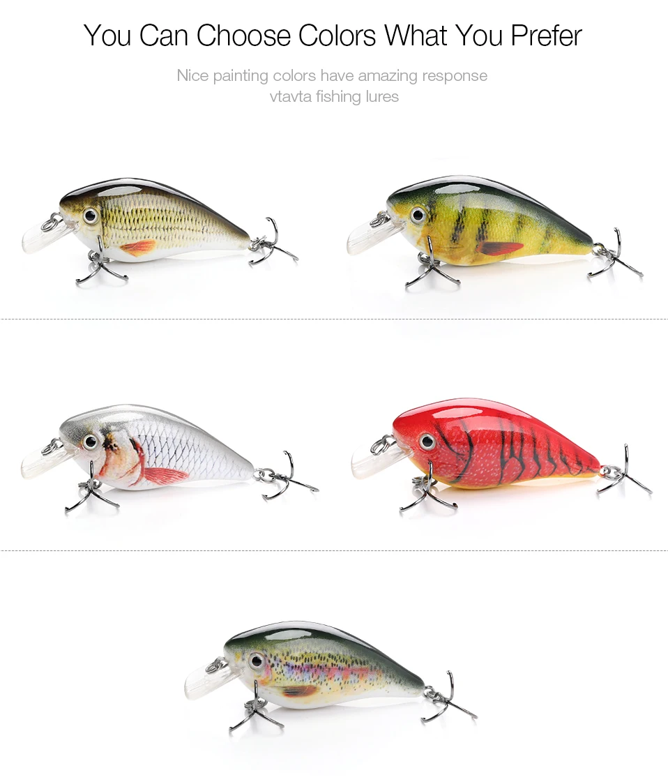 Manufacturer Top Quality Fishing Lure 13g 74mm Hard Abs Plastic Lures Crankbait Fishing Lures