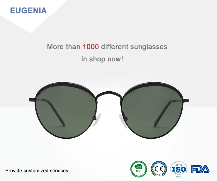 EUGENIA In Stock 2020 Hot Style Metal Round Ready Stock Sunglasses