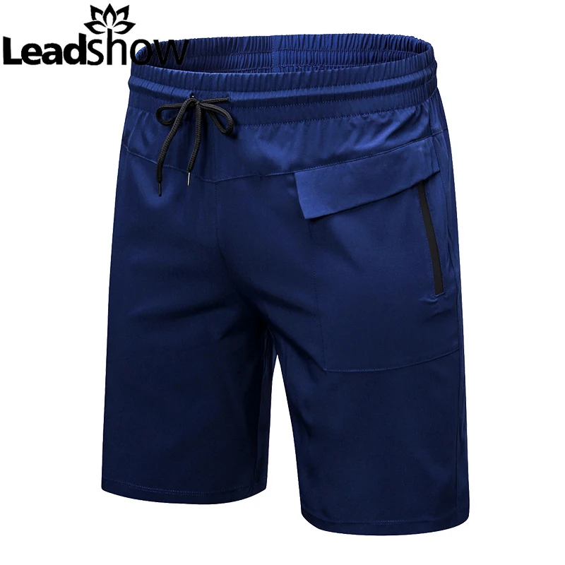 Most Inquiry Mens 3/4 Cargo Shorts Male Sweat Pant Drawstring With Multi Pockets Solid Color Loose Hip Hop Baggy Letter Printing