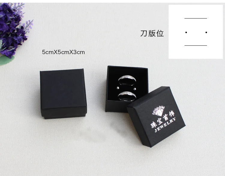 Personalized Logo Jewelry Box Case Gold Silver Stamp Custom Logo