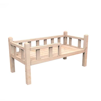 simple wooden cot