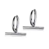 Fine Jewelry Custom Hip Hop Silver Stainless Steel Punk Hoop Earring