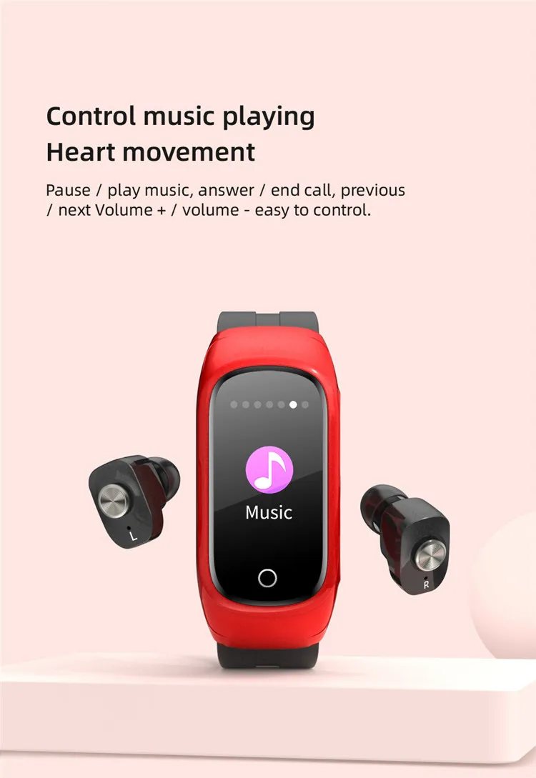 New products 2021 Heart Rate Fitness Tracker Blood Pressure Monitor Smartwatch 2 in 1 Earphone Men Women Smart watch N8