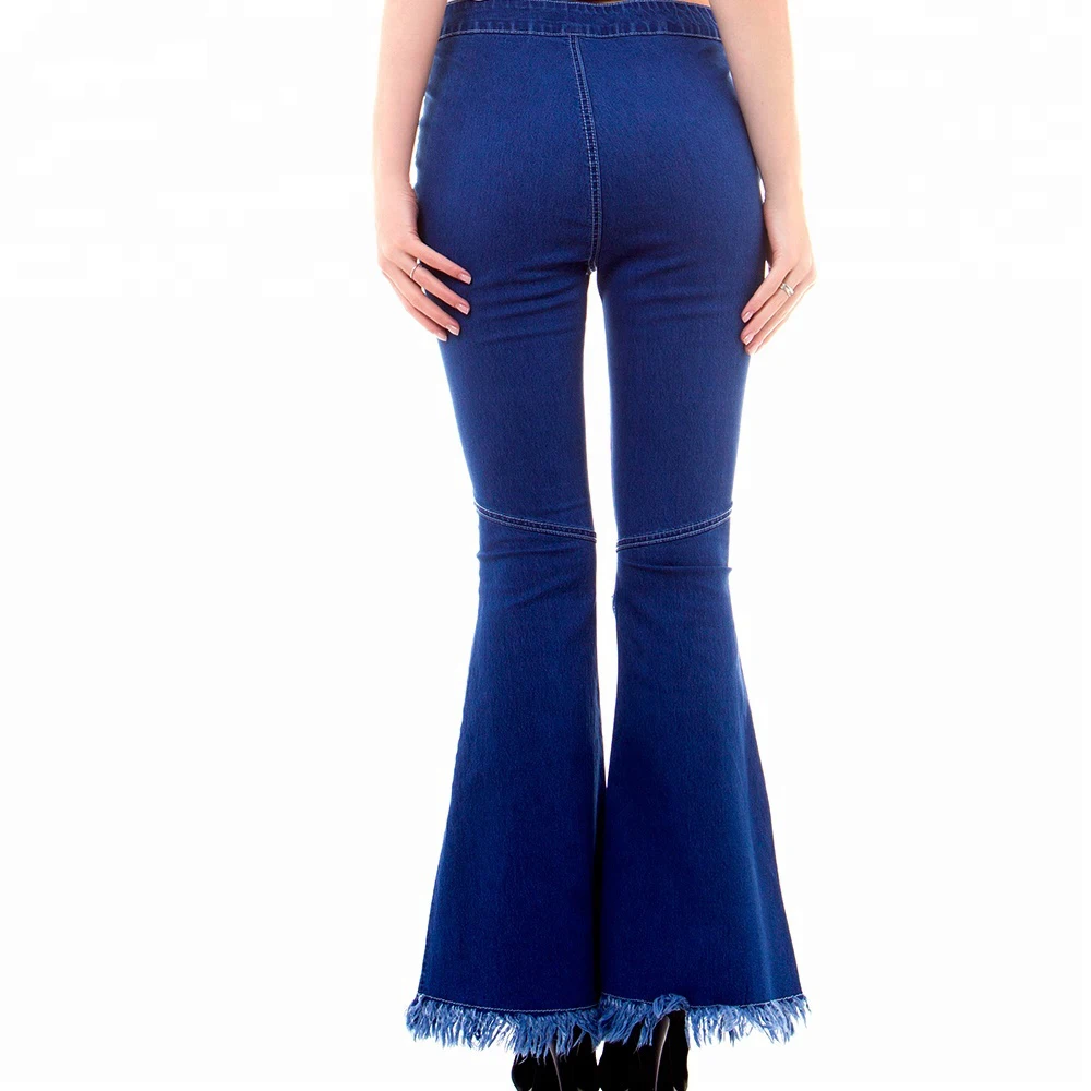 Guangzhou Custom 2019 Spring High Waist Jeans Fashion Slim Nine Point