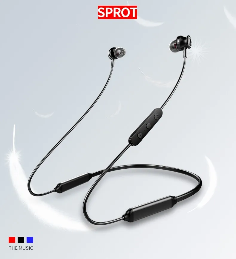 Sports wireless bluetooth headset mobile phone neck running two in-ear headset - ANKUX.COM