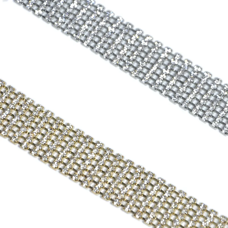 Rank Sparkling Crystal Body Chain Belt Full Rhinestone Waist Belt for Women Clothing Accessaries