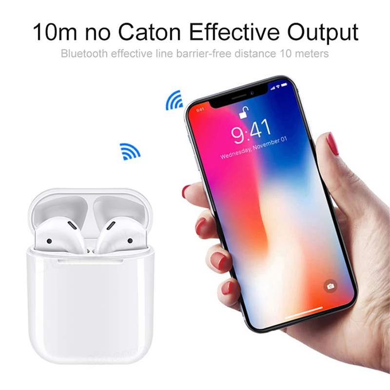 Behenda 2020 Amazon top seller I12 TWS V5.0 sport Bluetooth earphones earbud i12 with Double earphone magnetic charging box - ANKUX.COM