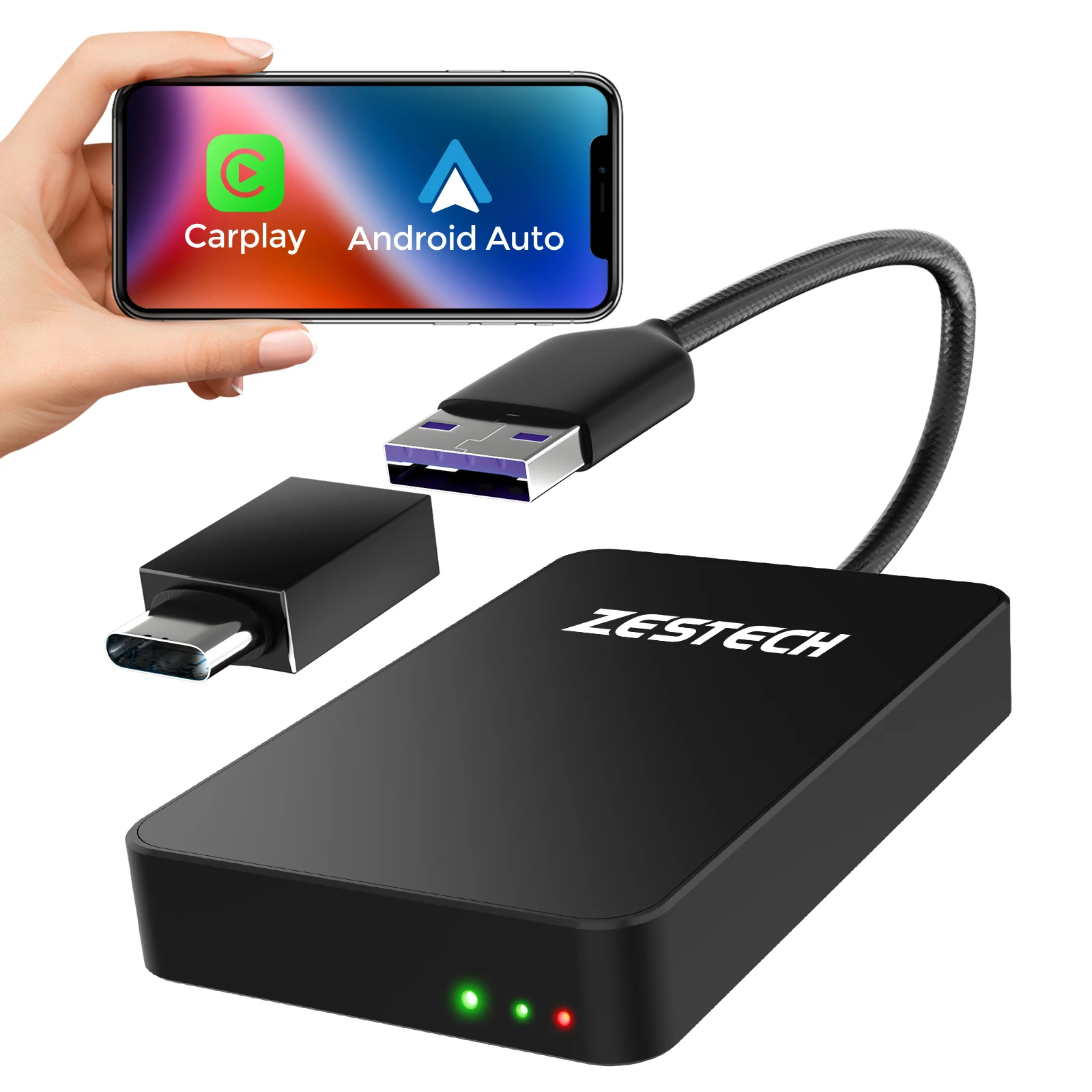 ZESTECH Ai Box TV for Car - Snapdragon 6350, Android 15, Wireless