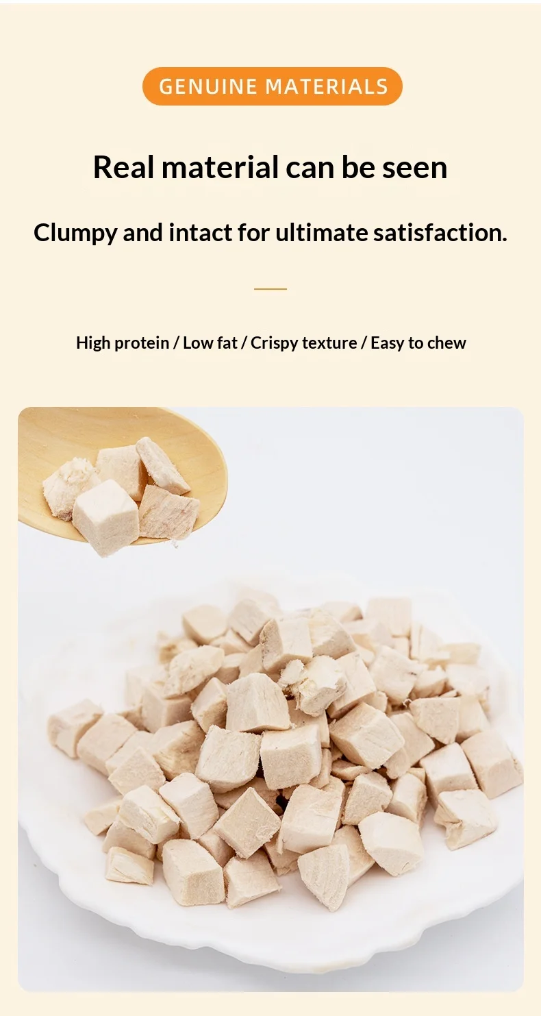 Freeze-dried Chicken & Chicken Breast Pellets 500g Cat & Dog Treats with Beef & Duck Meat-Shandong Reward Snacks manufacture