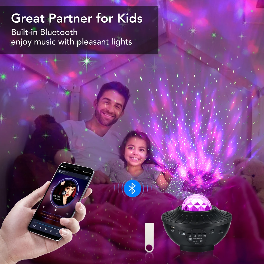 21 Lighting Modes party baby  kids  outdoor room space smart starry led galaxy christmas sky laser night light Star Projector.jpg
